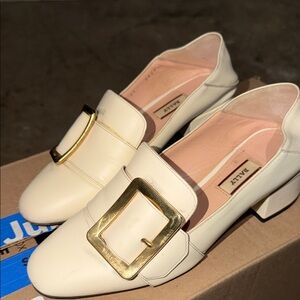 Bally Two-Tone Loafers with Gold Accent